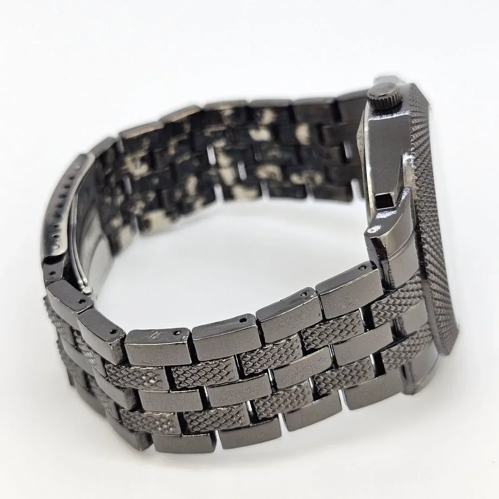 45MM Watch Men's‎ Black Dial Black Case Black Bracelet Band 7